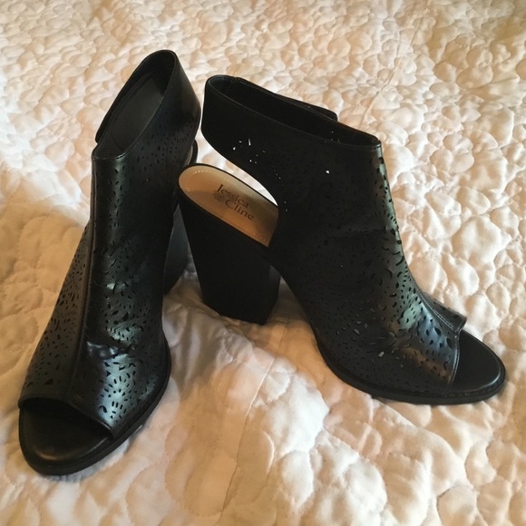 Jessica Cline Shoes - 12W Jessica Cline Peep Toe Open Heel Boot